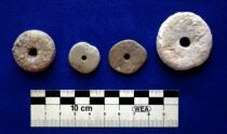 Dalma - Ceramic and stone perforated disks from site DA11 (Photograph by ADIAS)