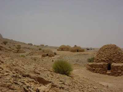 Reconstructed Hafit tombs at Mezyad (Photograph by Dr Mark Beech)