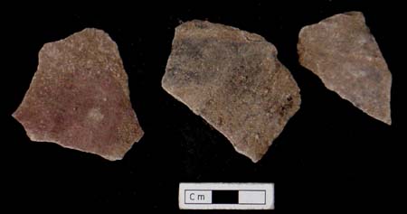 Painted plaster vessel fragments