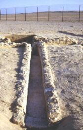 Sir Bani Yas - Water cistern and channel (site SBY2)  (Photograph by Dr Mark Beech)