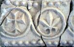 Sir Bani Yas - Decorated plaster panel from the monastery (site SBY9)  (Photograph by ADIAS)